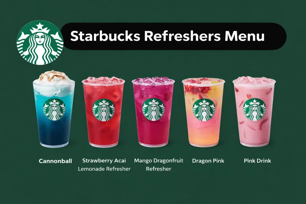 Starbucks Refreshers Menu With Calories, Prices, & Sizes 2 Starbucks Refreshers Menu