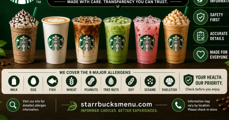 Starbucks Allergen Menu